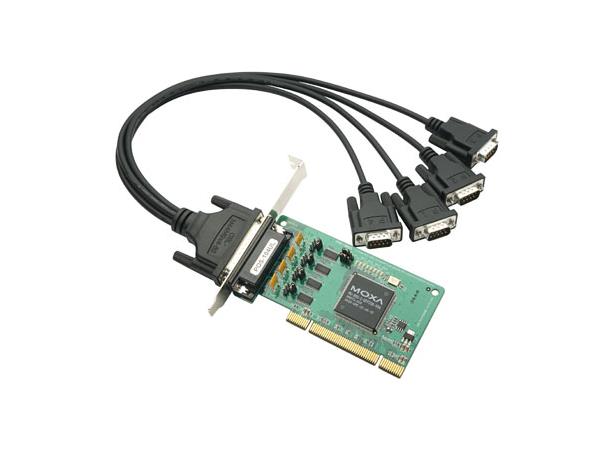 Moxa POS-104UL-DB9M 4 port RS-232 port powered PCI Low-pro. 